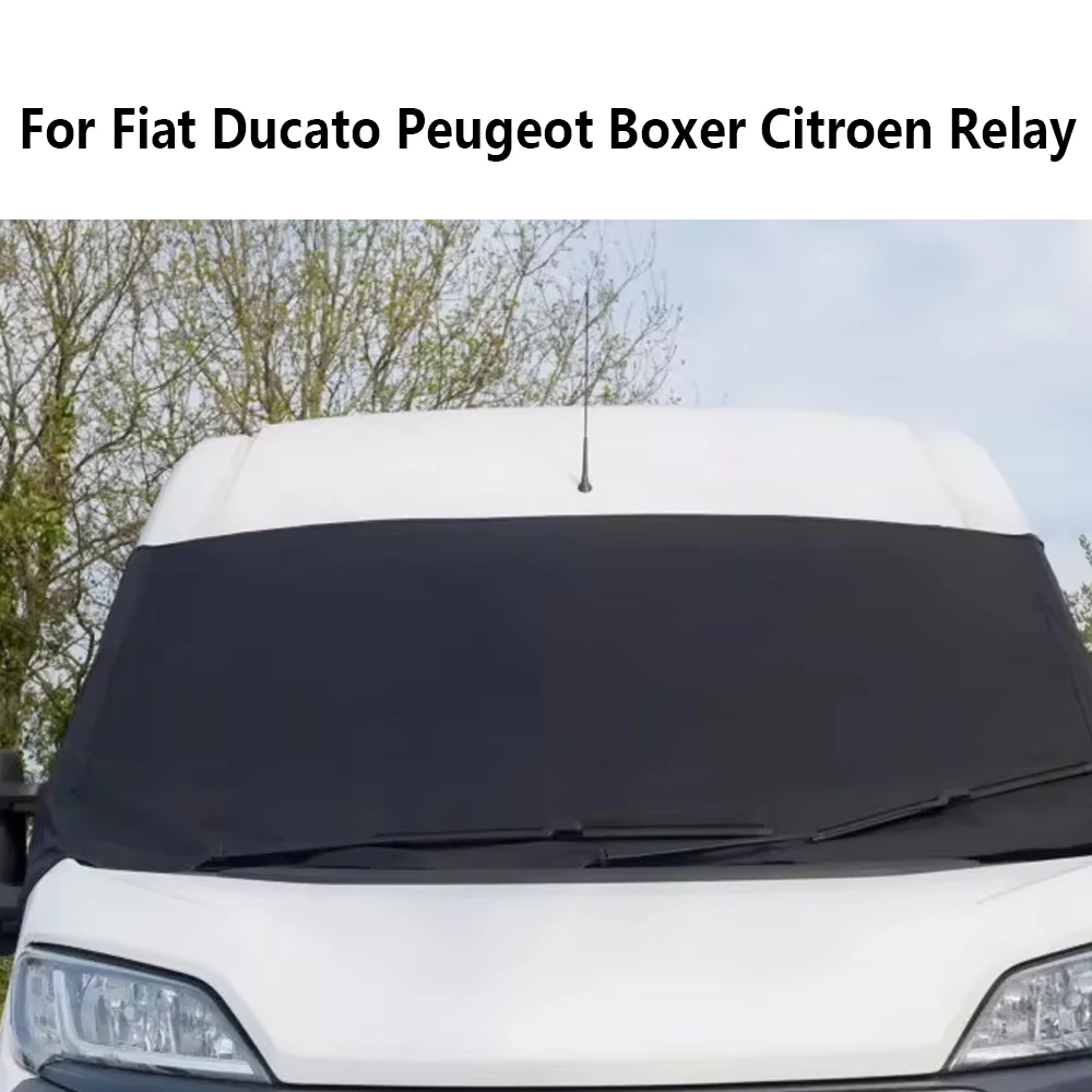 Motorhome Windscreen Sunshade Cover Oxford Cloth Ice Snow Shield Blackout for Fiat Ducato Peugeot Boxer Citroen Relay