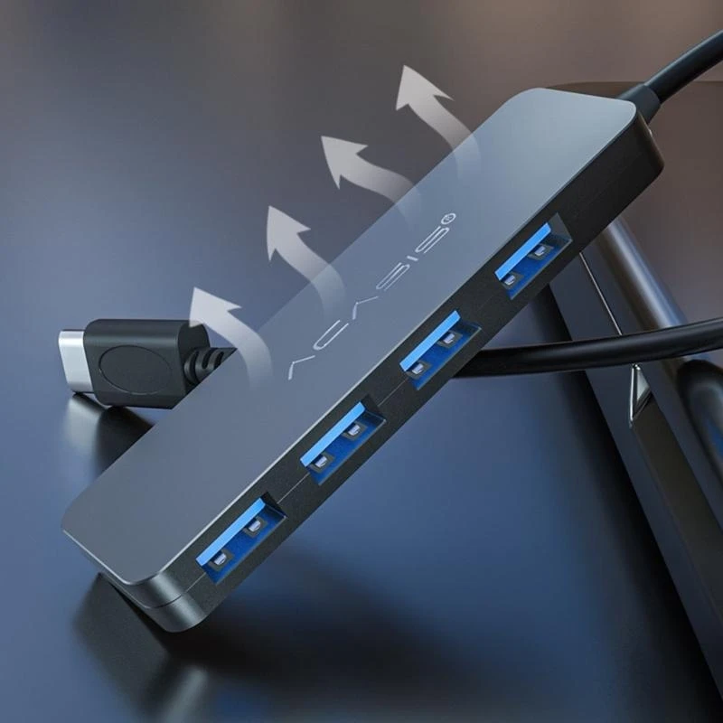 Leichtes Hub-USB-Adapter USB USB 2.0 4-Port External Splitter Hochgeschwindigkeit für PC für Laptop Computer Accessor