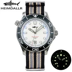 Heimdallr Titanium 007 Sea Ghost NTTD Men's Diver Watch 20ATM NH35A Automatic Movement C3 Luminous Blue Black White Dial