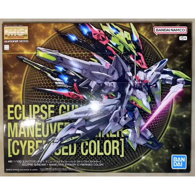 Bandai Anime Model ECLIPSE GUNDAM MANEUVER STRIKER CYBERISED COLOR MG 1/100 Original Genuine Assembly Toys Action Figure Gifts