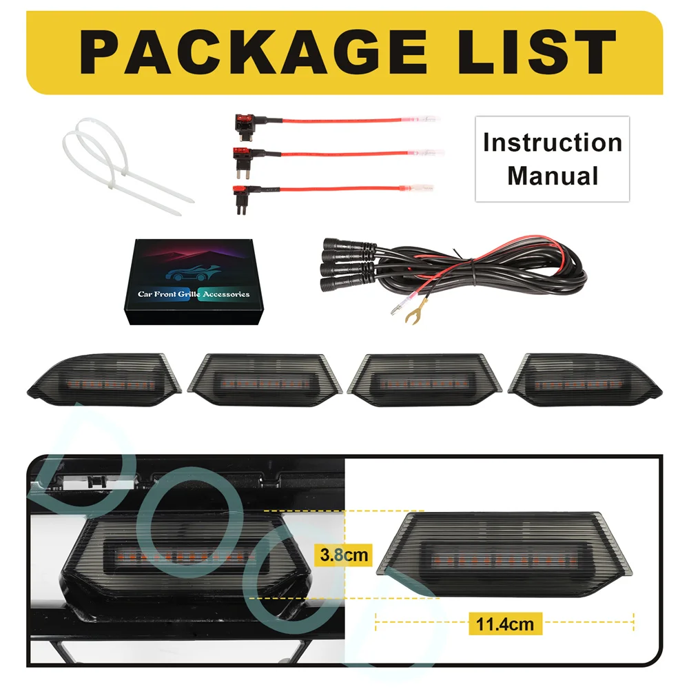 أضواء شواء السباق الأمامي مناسبة لتويوتا جراند هايلاندر 2024 2025 2026 Abs مصبغة الشوايات إكسسوارات مضيئة