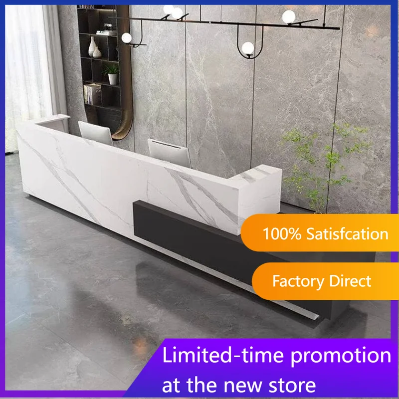 Essential Office Supplies Custom Size Baking Paint Company Welcome Front Desk Hospital Clinic Guidance Reception Desk