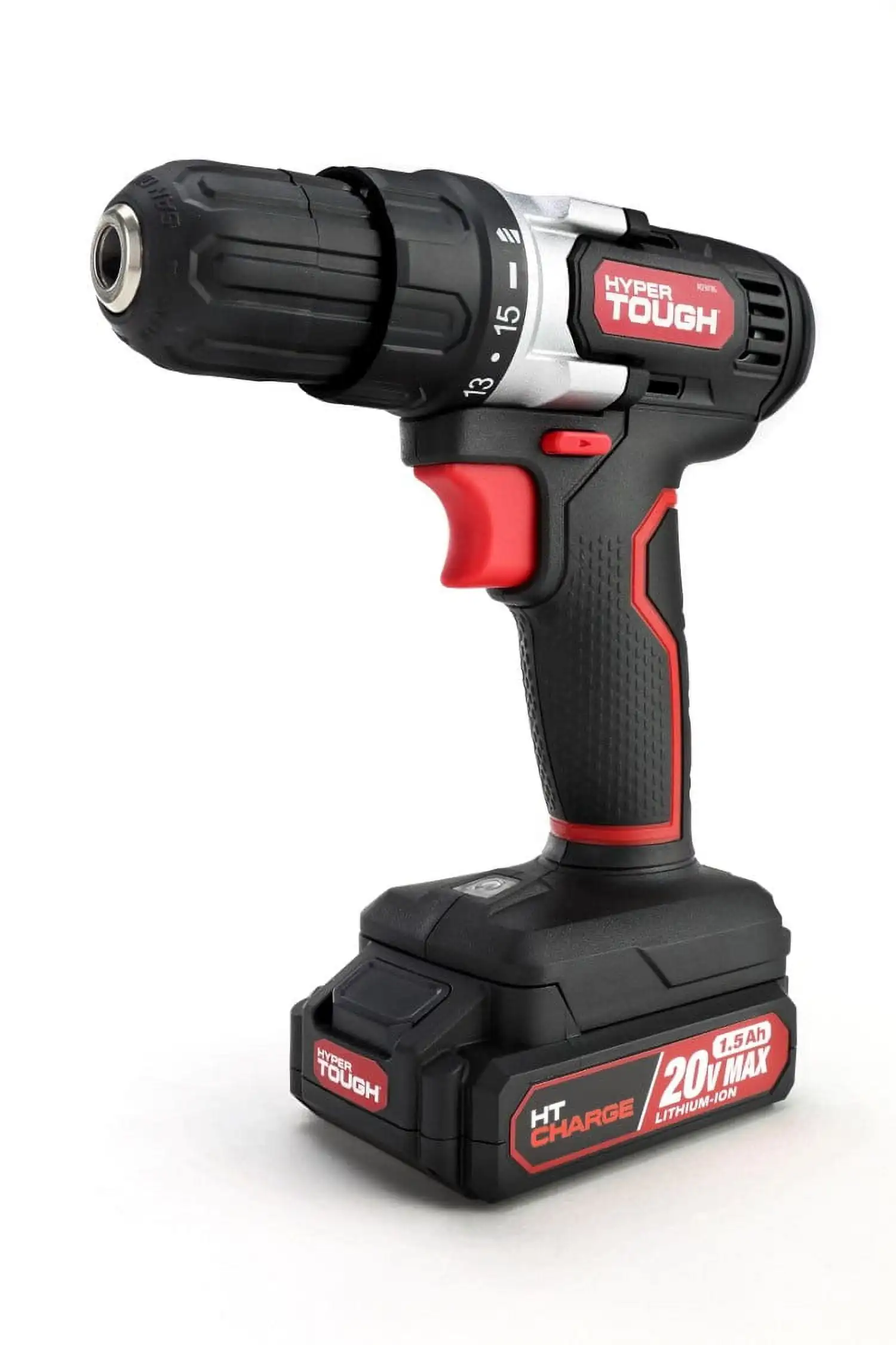 

Hyper Tough 20V Max Lithium-Ion Cordless Drill, Variable Speed with 1.5Ah Lithium-Ion Battery & Charger