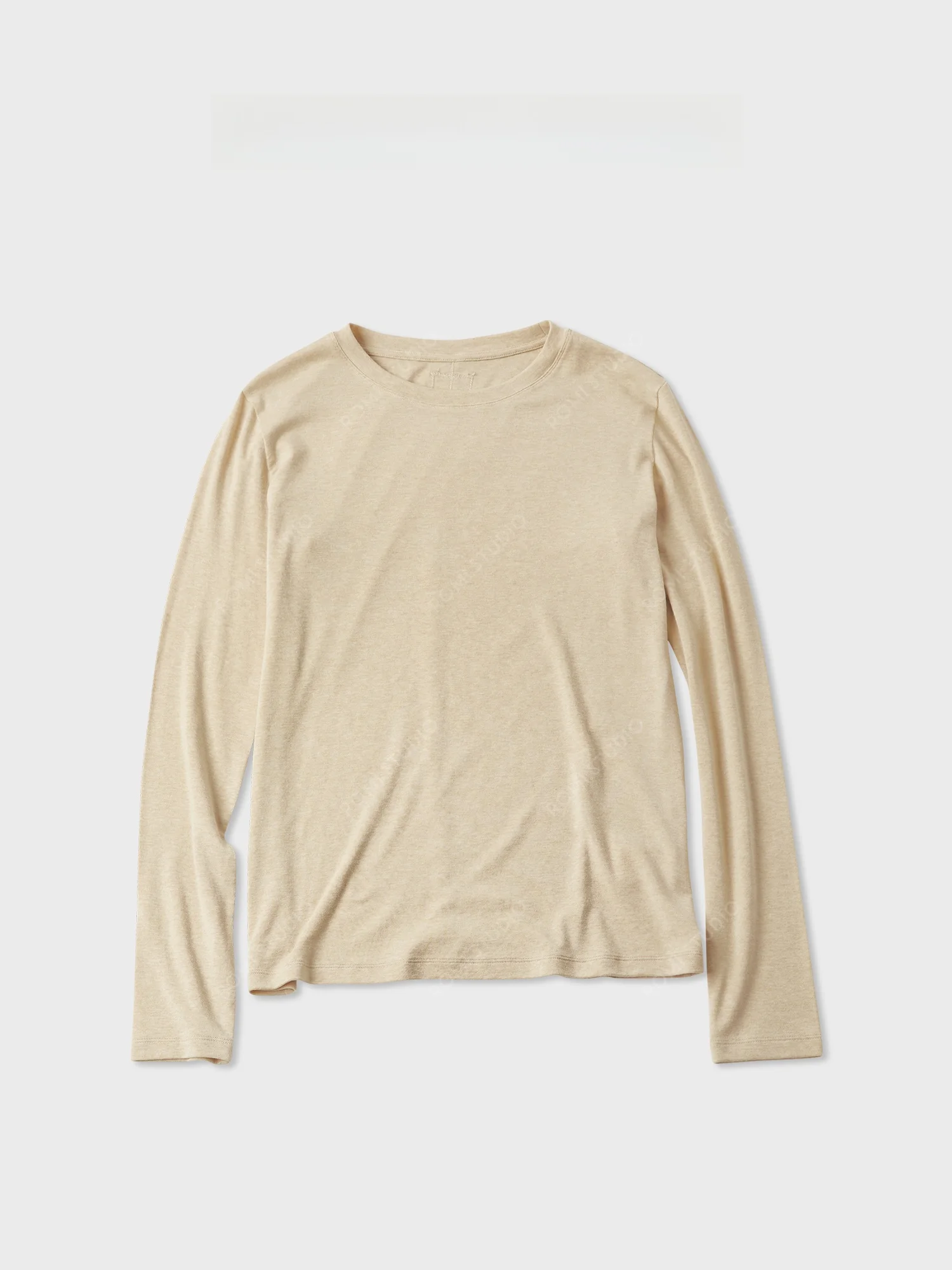 

Ele Soft Merino Wool Blend Base Layer round Ne Top RWCASJ5290 by Romi Studio Ladies Faion Autumn Long Sve T-irt