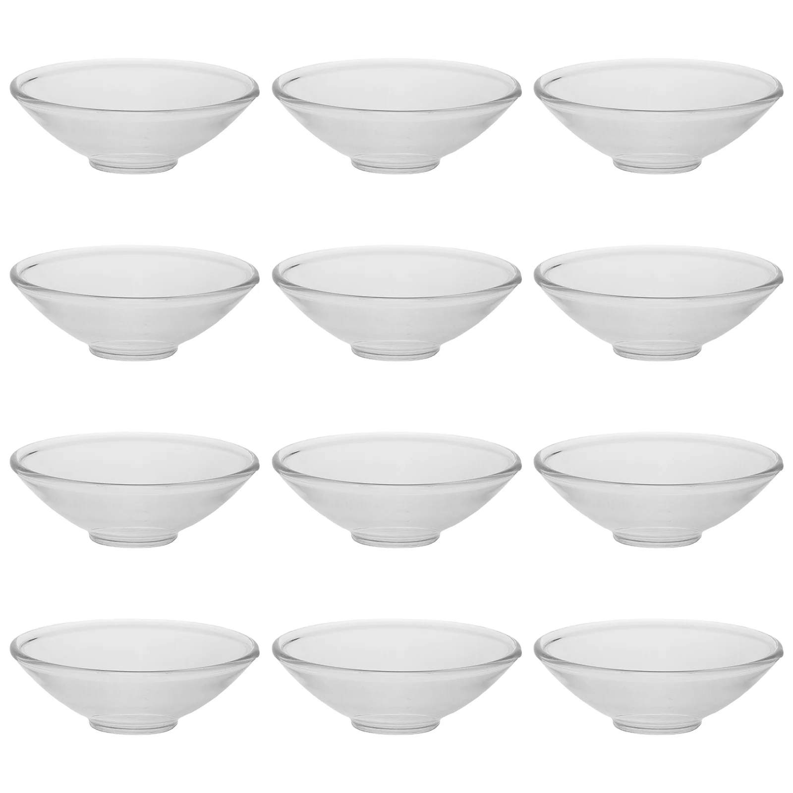 

12Pcs Taper Drip Catcher Clear Glass Protective Tray Elegant Design for Various Occasions Wax Drip Guards