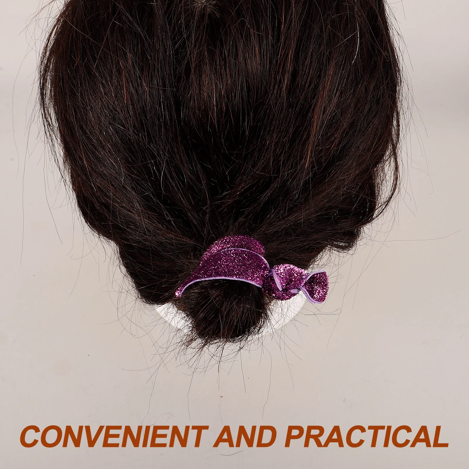 

18Pcs Stretchy Glitter Hair Ties Creaseless Elastic Ponytail Holders No Damage for Girls Women Gymnastics Yoga