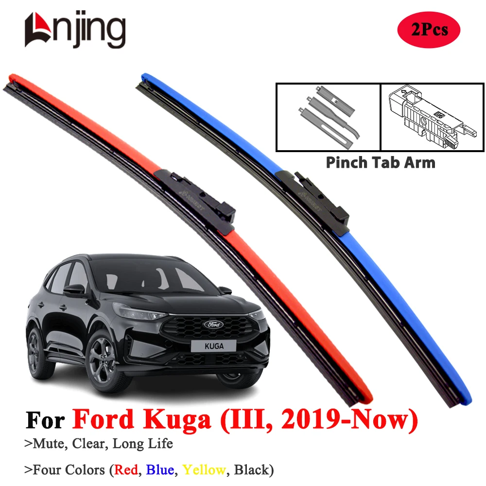 

LNJING Colorful Wiper Blades For Ford Kuga CX482 2019-Now