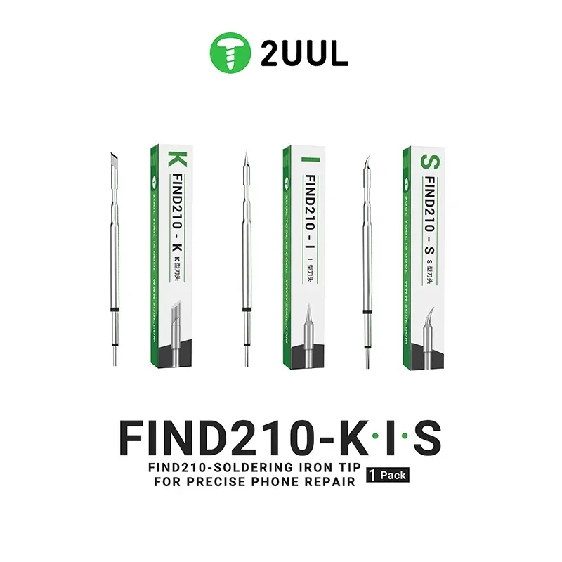 2UUL C210 K / I / S Universal Soldering Iron Tip Heating Core Efficient Heat Conduction Temperature Recovery Hand Tool
