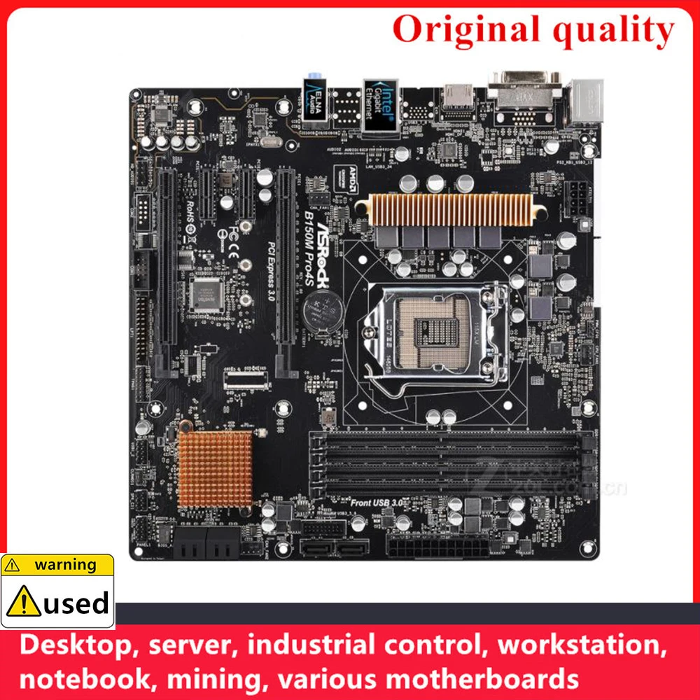 

Used For ASROCK B150M Pro4S Motherboards LGA 1151 DDR4 64GB M-ATX For Intel B150 Desktop Mainboard SATA III USB3.0