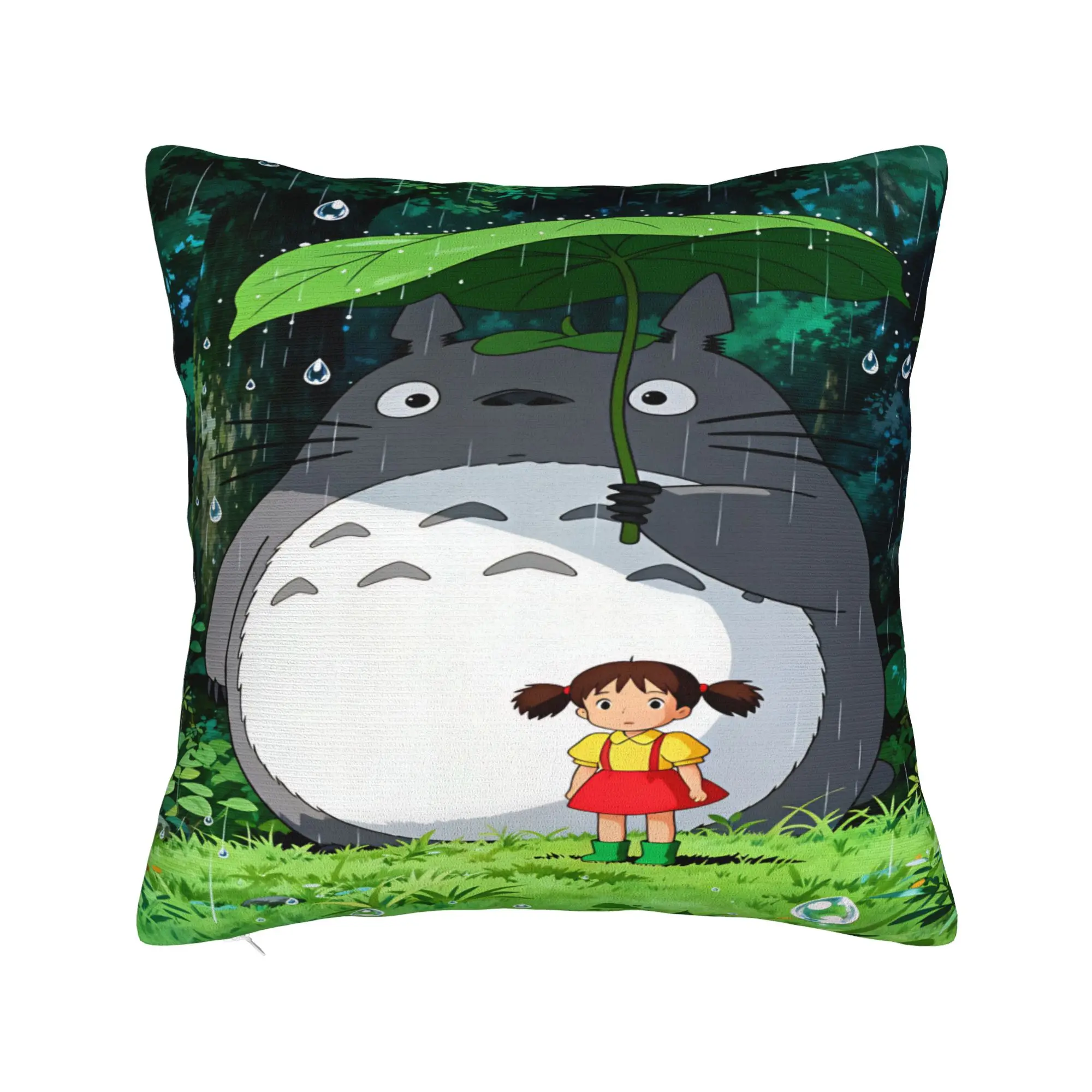 Totoro Pillow Cover  Print Cushion Cover Funny Pillow Case For Couch Sofa Bedroom