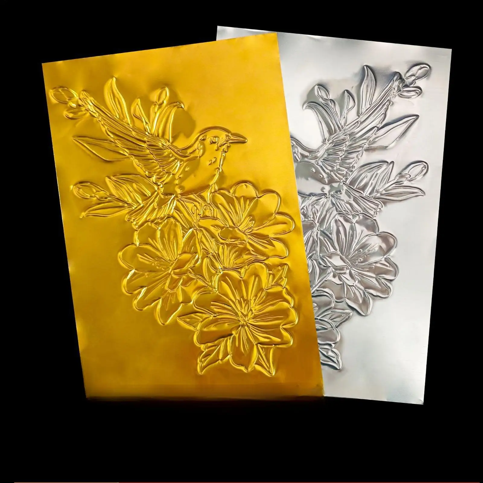 100 Pieces Aluminum foil paper 10x10cm Shiny extra-thick 70-micron gold aluminum foil Paper for handicrafts Cards Making