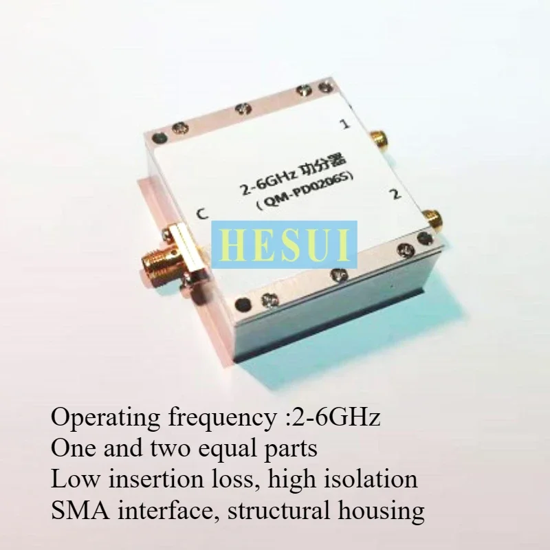 2-6GHz power divider RF power divider one division two broadband microstrip