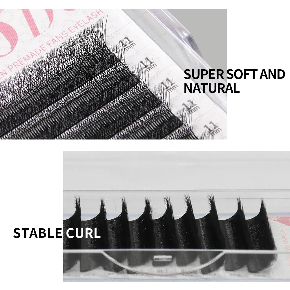 GAHAMACA 6D W Shape Lashes Extension Soft Individual Premade Volume Fan Blooming Eyelashes Makeup Tool