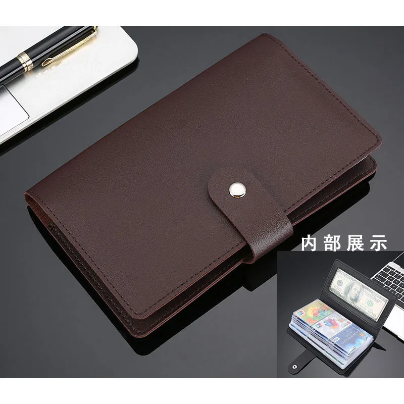 กระเป๋าใส่บัตรหลายช่อง 90 ช่อง ดีไซน์สวยเก๋สำหรับสาวๆ พร้อมซิปใส่เหรียญ บัตรประชาชน บัตรเครดิต ทำจากหนัง PU กระเป๋าใส่เหรียญสำหรับผู้หญิง bolasa