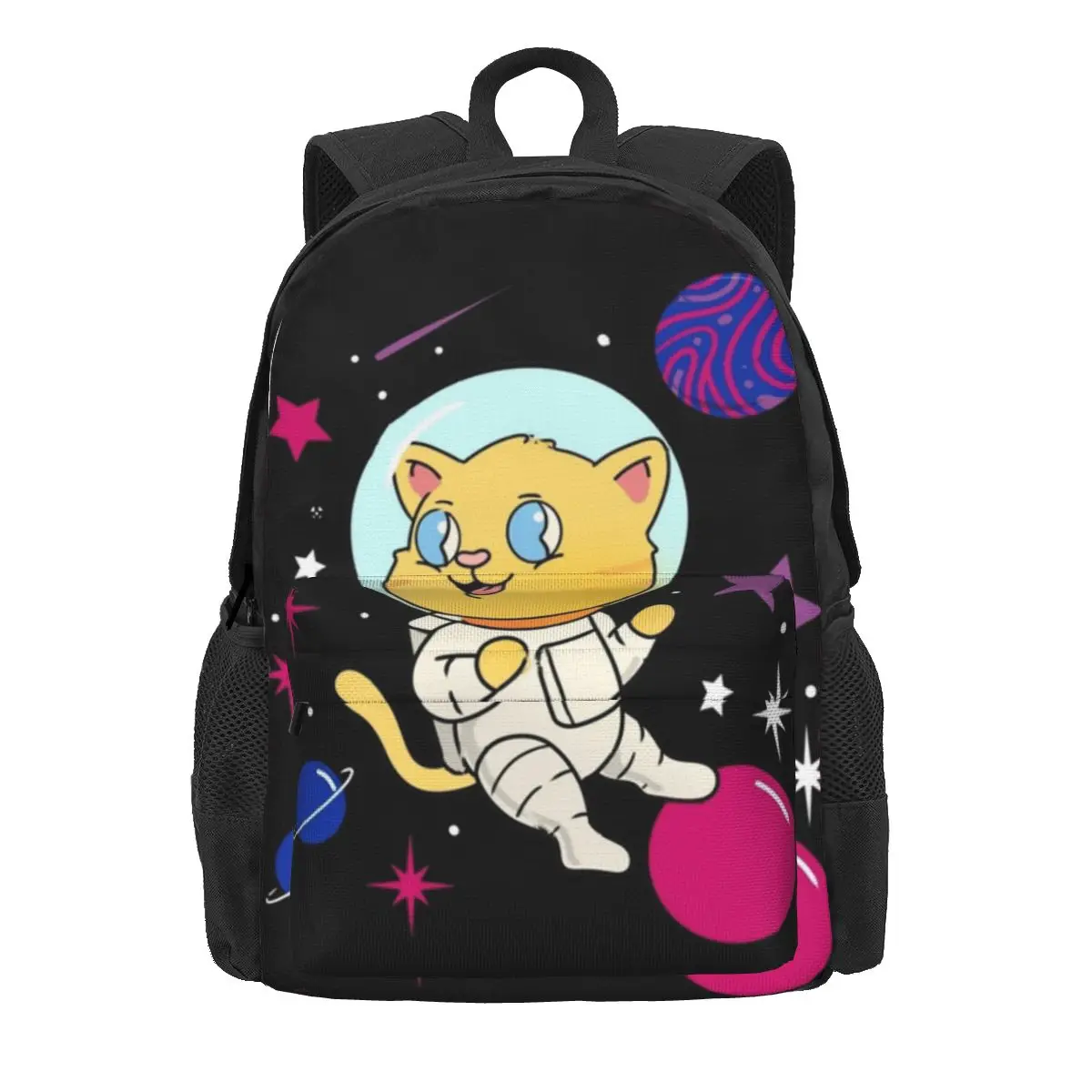 Mochilas Bissexuais Cat in Space, Mochila para Estudantes, Mochilas Escolares para Crianças, Mochila para Laptop, Bolsa de Ombro para Meninos e Meninas