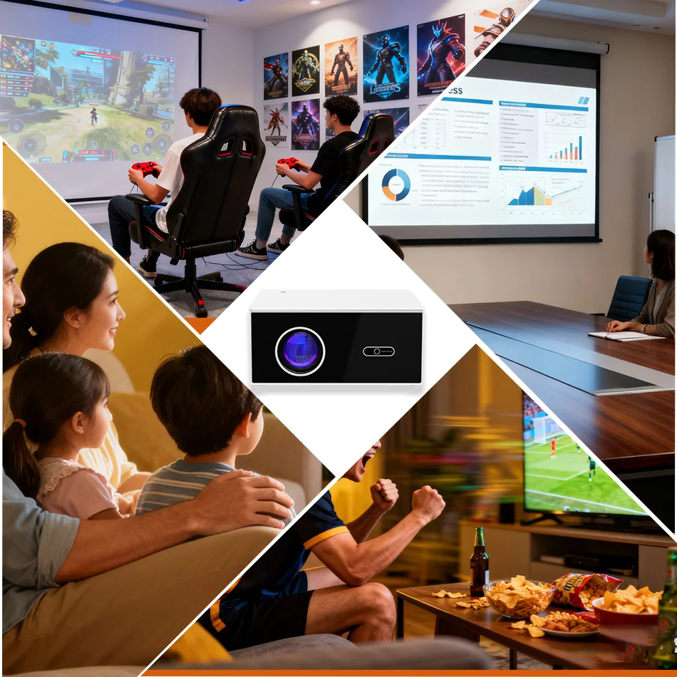 

Yovanxer A80W Projector Native 1080P 4K Android13 With Auto Keystone Correction Focus Wifi6 BT5.2 Portable Movie Outdoor