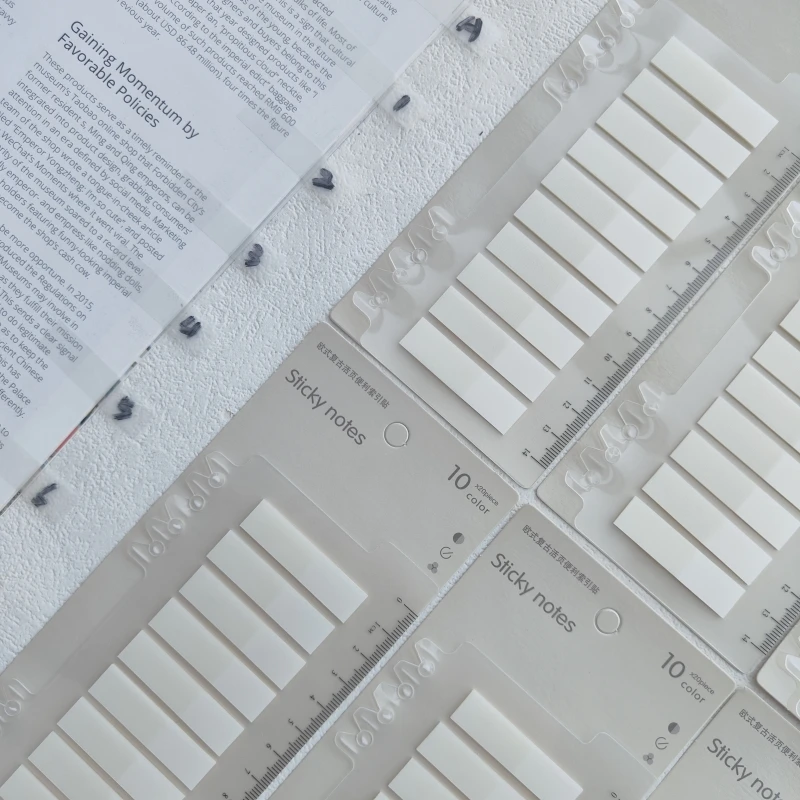 6 عبوات 1200 ورقة بيضاء شفافة ملاحظات لاصقة ذاتية اللصق شرح الكتب الإشارات المرجعية مذكرة الوسادة مؤشر علامات التبويب القرطاسية #3