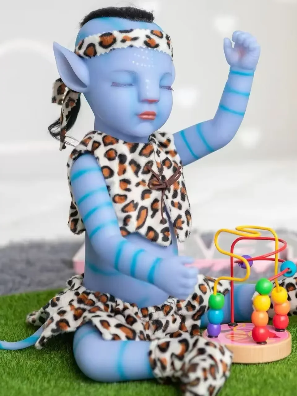 

20-дюймовая реалистичная кукла-младенец NPK, полностью виниловое тело, коллекционная, ручной работы, 3D-кожа, серия Fairy Woodland Avatar Reborn