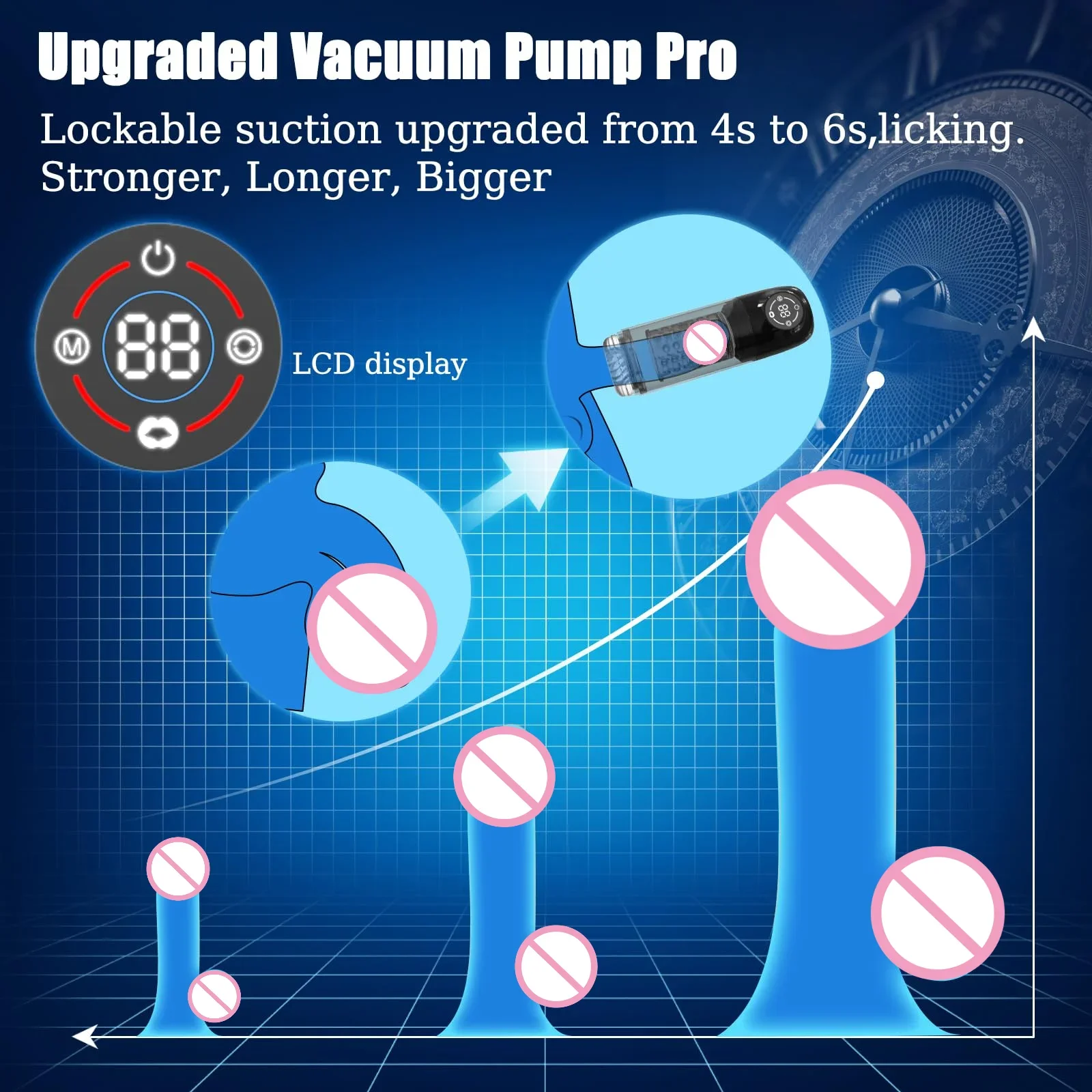 Automatic Male Masturbator with Rotating Vacuum Penis Pump Sucking Lick Vibrator Adult Sex Toys for Men Pocket Pussy LCD Display