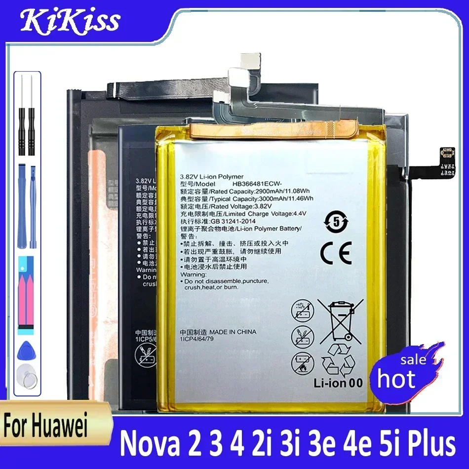 Battery For Huawei Nova 2 3 4 2i 3i 3e 4e 5i Plus/For Honor 8X/View 10 Lite V8 V9 V10 V20/P10 Plus/Mate 20 lite HB386589ECW