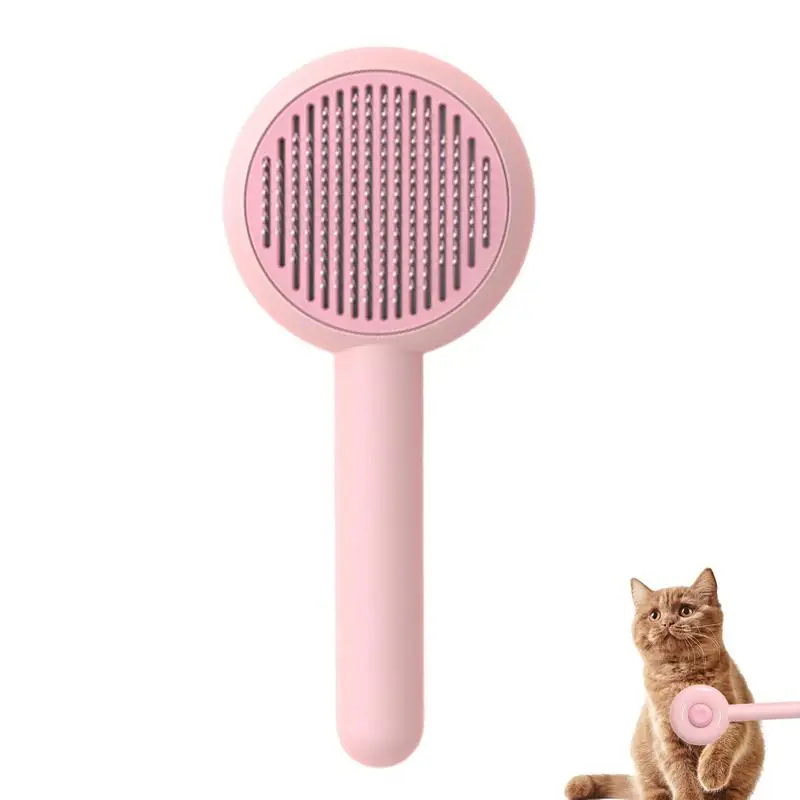 Pet Comb | Cat Hair Remover Brush Button 140 Needle Massage Combs Dog Hair Remover Pet Dog Cat Brush Grooming Tool Pet Supplies