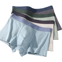 4pcs/set High Quality Cotton Men's Underwear Antibacterial Boxer Shorts Elastic Breathable Men Underpants Soft Male Short