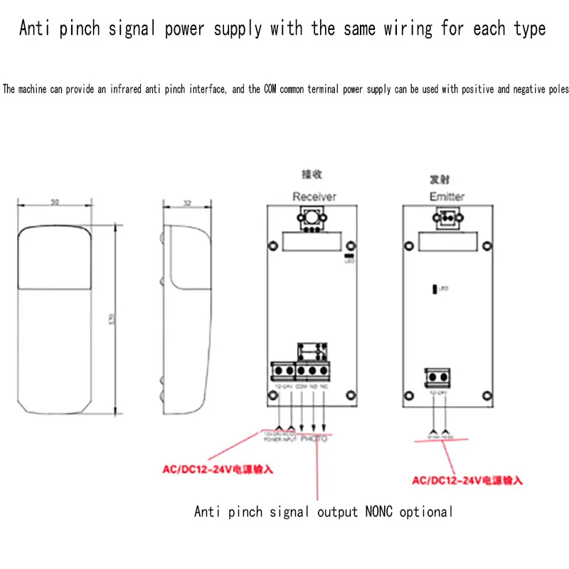 Sliding door opener, infrared beam electric door, photoelectric opening and closing door, photoelectric cell