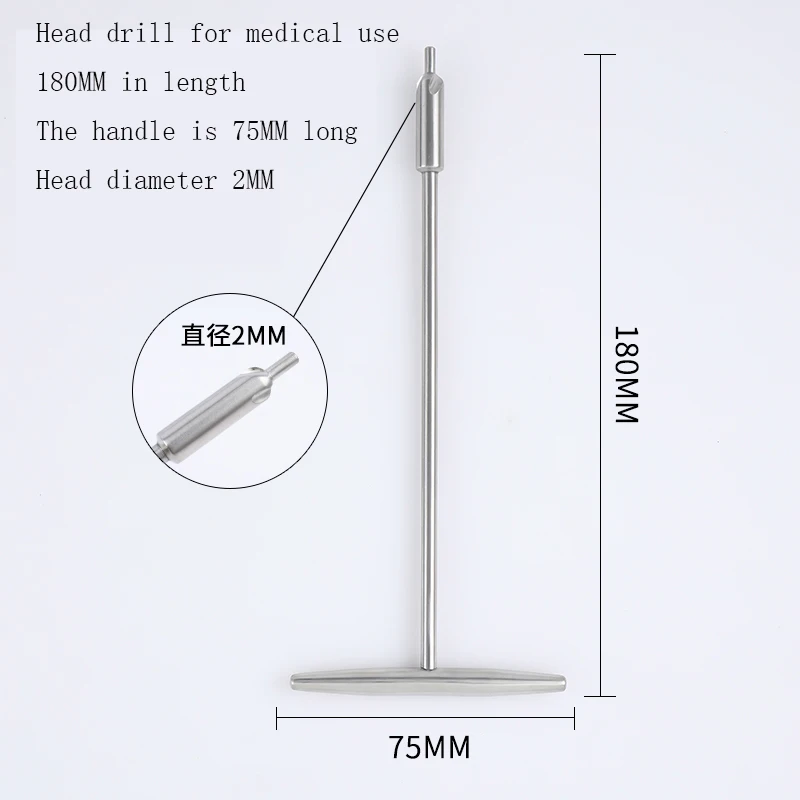 Orthopedie-instrumenten Medische botspijker W hoed gootsteen hoofdboor t stevige handboor diergebruik