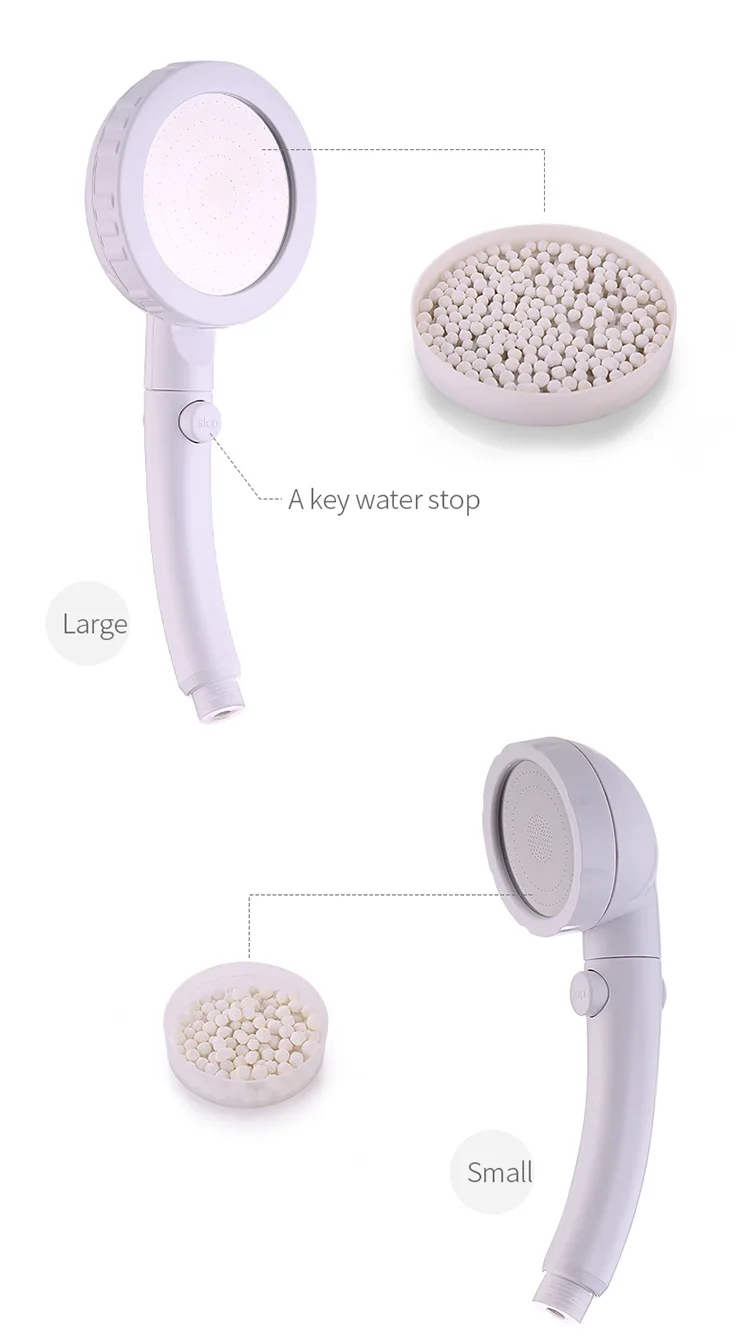     Shower Head Shower Booster Bath Faucet Rain Shower Water Heater Shower Head One-key Water Stop