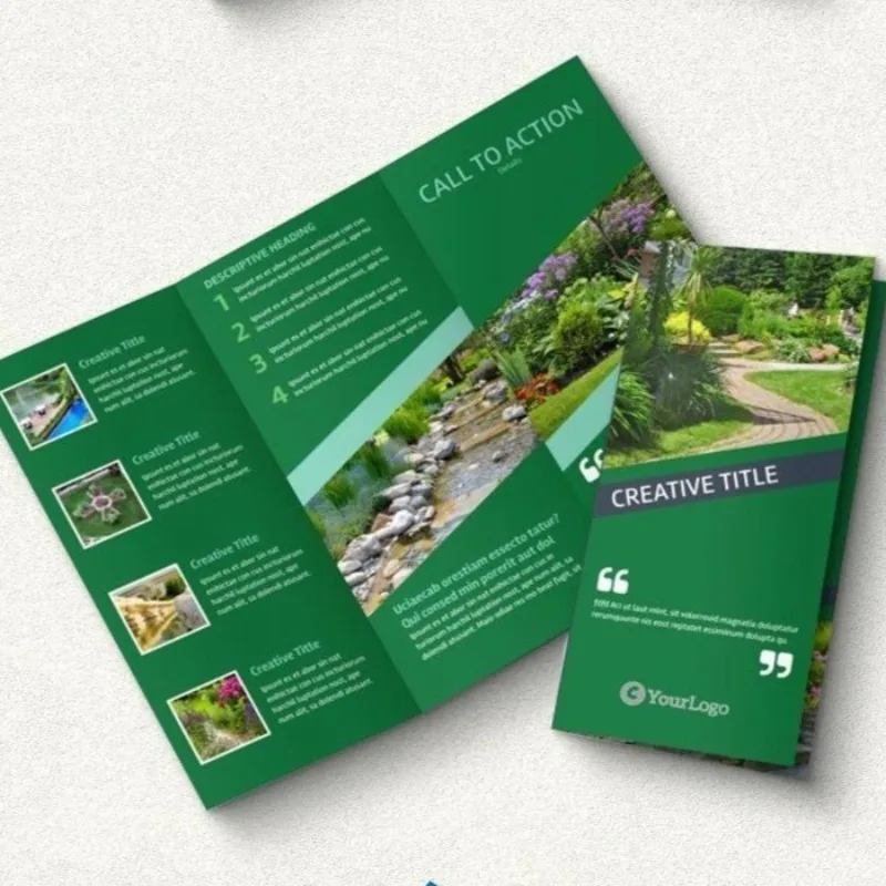 50 Pcs 28.5x21cm Custom Small MOQ Folded Flyers Personalized Design Printing for Small Business Promotion