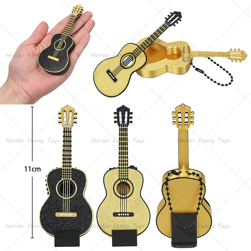 3D-Gedruckter Gitarren-Plektrenhalter in Lautsprecherform, Doppelschichtiger Wasserdichter Gitarren-Plektren-Organizer, Plektren-Aufbewahrungs- und Präsentationsbox – Detail 14
