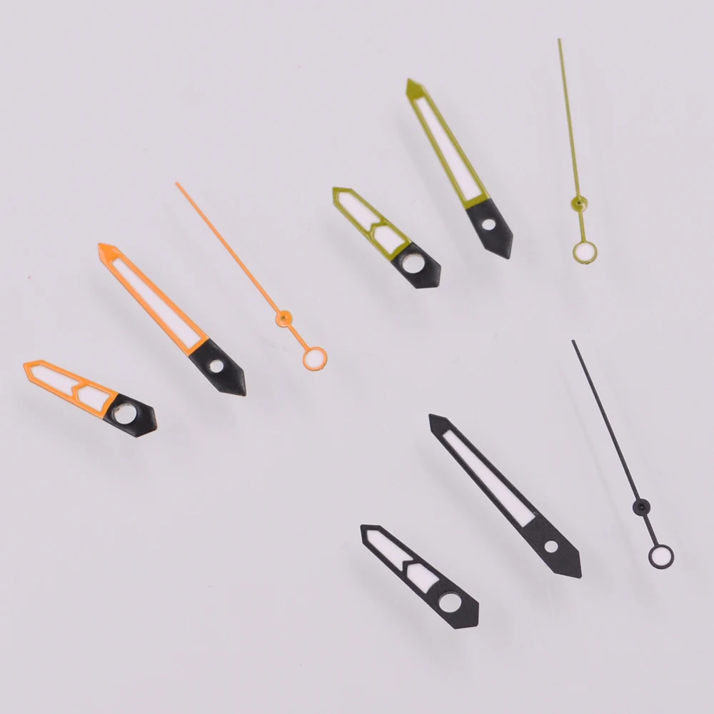Green Luminous Orange/Black/Green Watch Hands Fit NH35 NH36 PT5000 ETA2824 2836 Miyota 8215 8205 ST1612 DG2813 Movement
