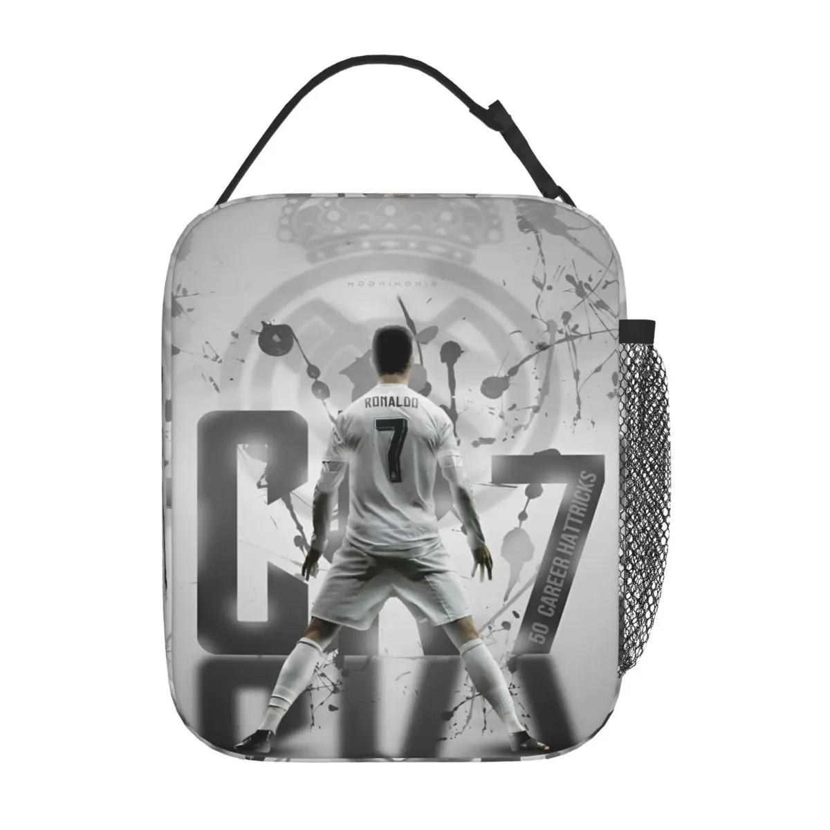 

CR7 Football Poster Insulated Lunch Bag Thermal Bag Lunch Container High Capacity Tote Lunch Box Food Handbags Office Outdoor