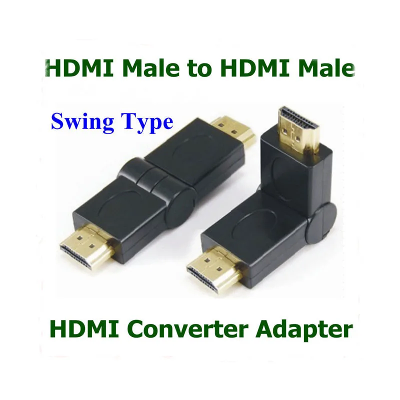 

10 шт. HDMI «папа» на HDMI «папа» адаптер поворотного типа удлинитель HDMI конвертер для ЖК-минишетора ПК