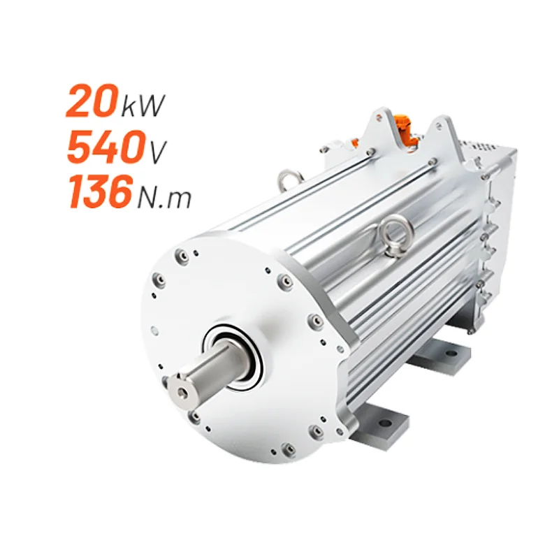 Air cooled DC automotive motor IP67 20KW 540V DC 1400rpm integrated motor with CAN bus communication