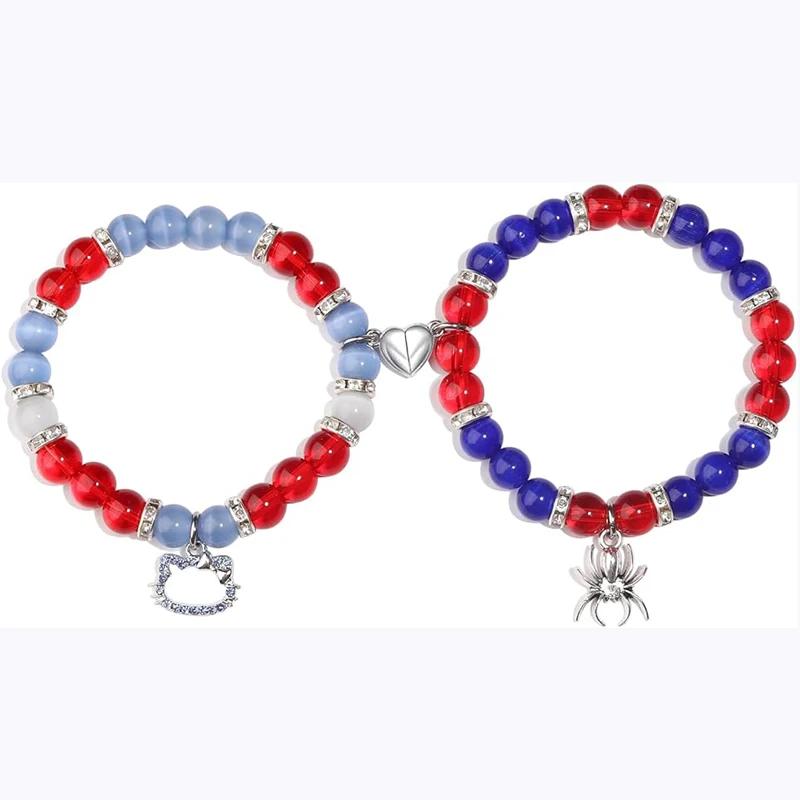 Spider Friendship Bracelets Matching Bracelets for Couples Best Friends Bff Spider Bracelet Jewelry Gifts for Women Teen Girls