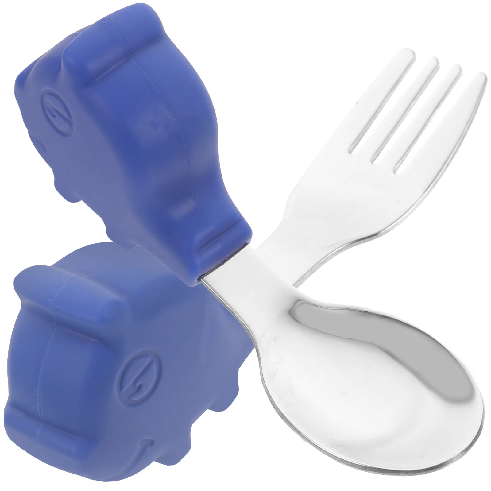 

1Set Toddler Spoon Fork Kit Ergonomic Handle Lightweight Compact Easy Feeding Tableware for Infant Training