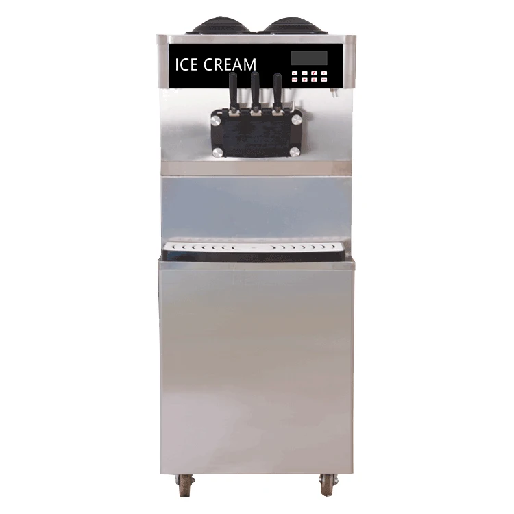 Machine à crème glacée molle commerciale 3800w 3 saveurs