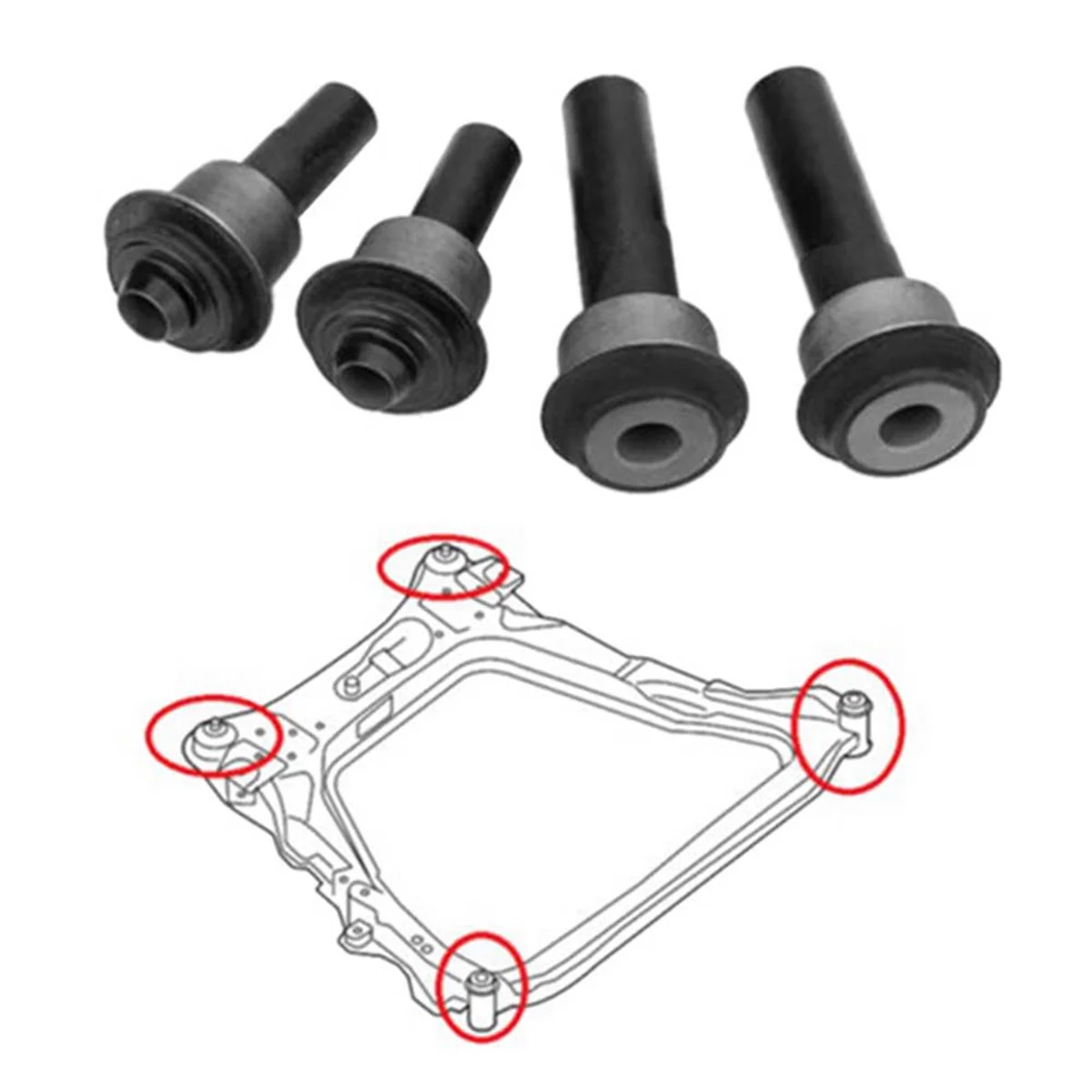 Subframe Bush Kit 54466JD000 for Renault Koleos Nissan_A96E