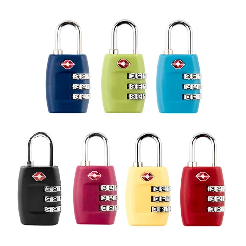 3-Digit Security Padlock TSA Luggage Combination Locks Travel Locks