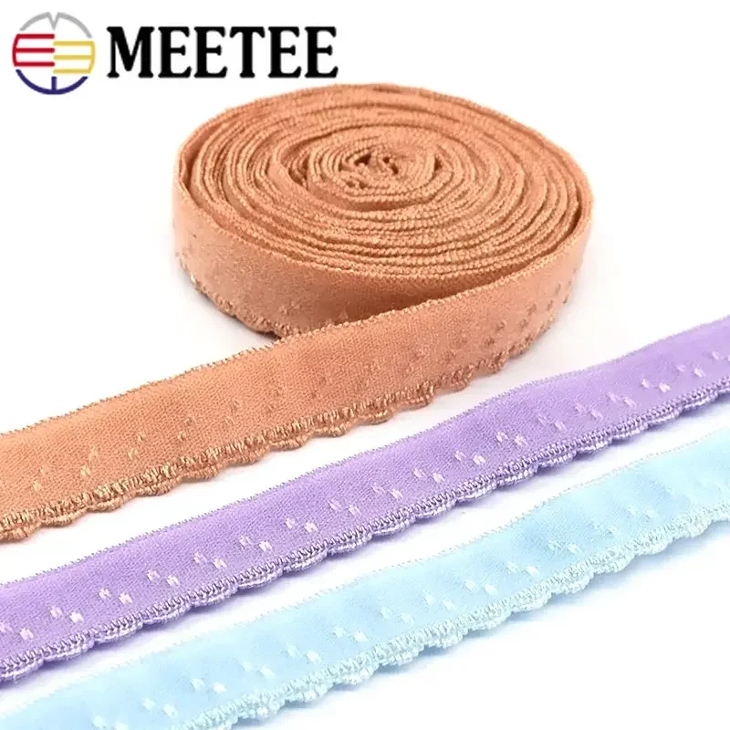 22/45Meters Nylon Elastic Band 11mm Lace Trim for Underwear Bra Shoulder Strap Belt Tape DIY Craft Sewing Material Accessories