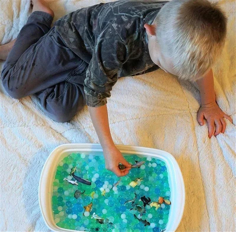 6000 قطعة/الحقيبة كرات Orbiz الجديدة التي تنمو في مدارات المياه تزايد الكرات في الماء متعددة الأبيض كرات هيدروجيل للتربة الكريستالية الشفافة #4