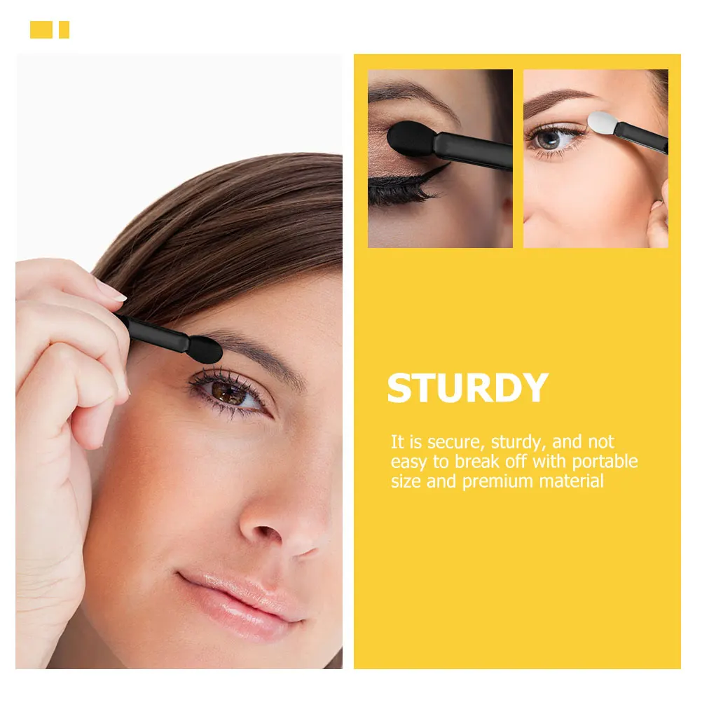 

120pcs Double Sided Eyeshadow Stick Makeup Brush Portable Supple Applicator Face Beauty Tool For Women Daily Use