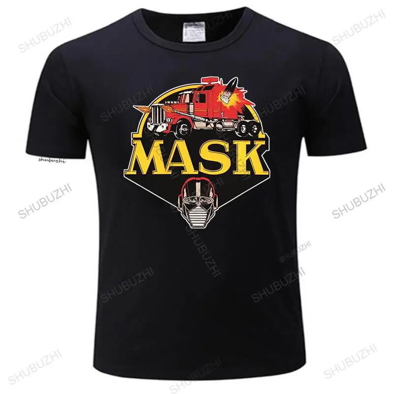 Cartoon printed men's and women's T-shirt activity armor shield 80 s vintage cartoon movie M A S K new style