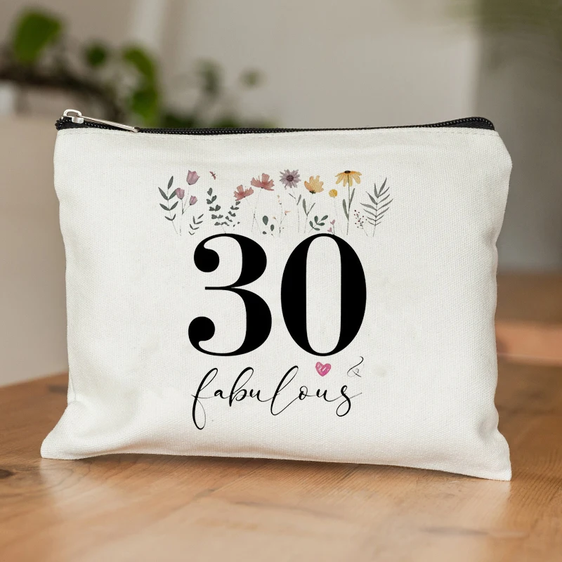 

30Th Birthday Gifts for Women 30 Fabulous Makeup Bag 30th Birthday Decorations for Her Mom Wife Aunt Friend Sister Mothers Days