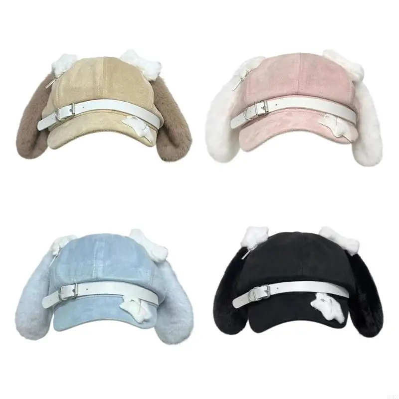 

F3KC Cabbie Hat British Painter Hat with Star Puppy Ear for Street Strolling Outdoor