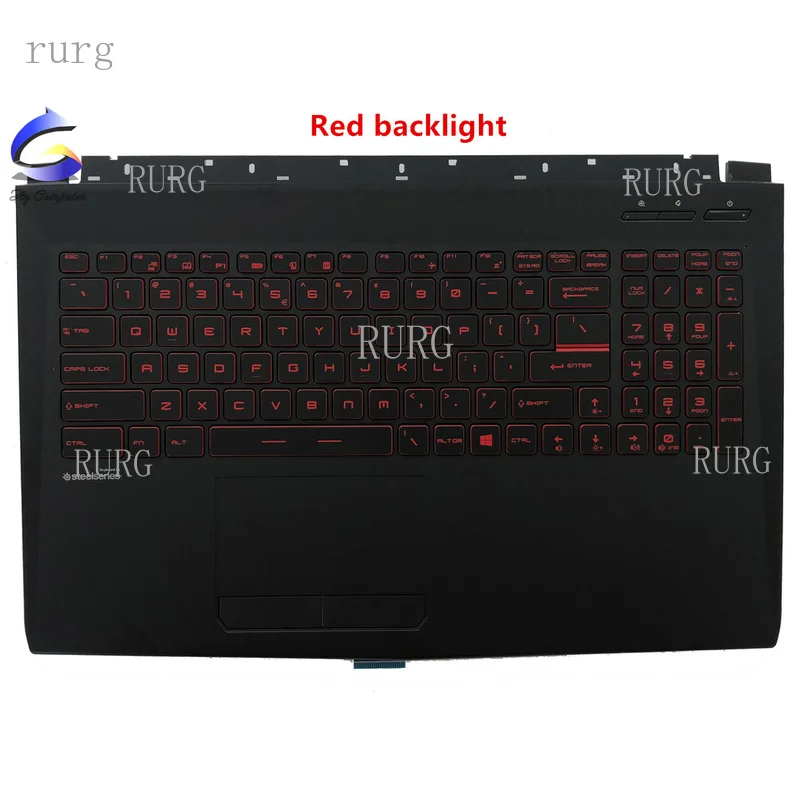 R+ Brand new, suitable for MSI GL62M GL62VR upper case, palm rest, protective cover, keyboard, red backlight