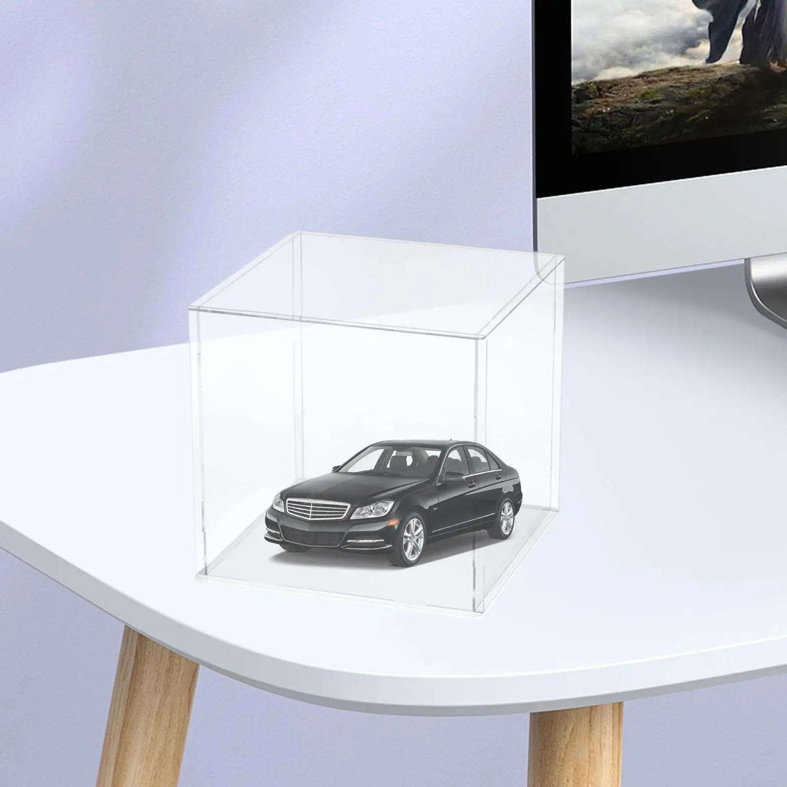 Transparent Acrylic Display Case for Collectible Figures Dustproof Clear Toy Storage Box Stackable Cube Container for Action