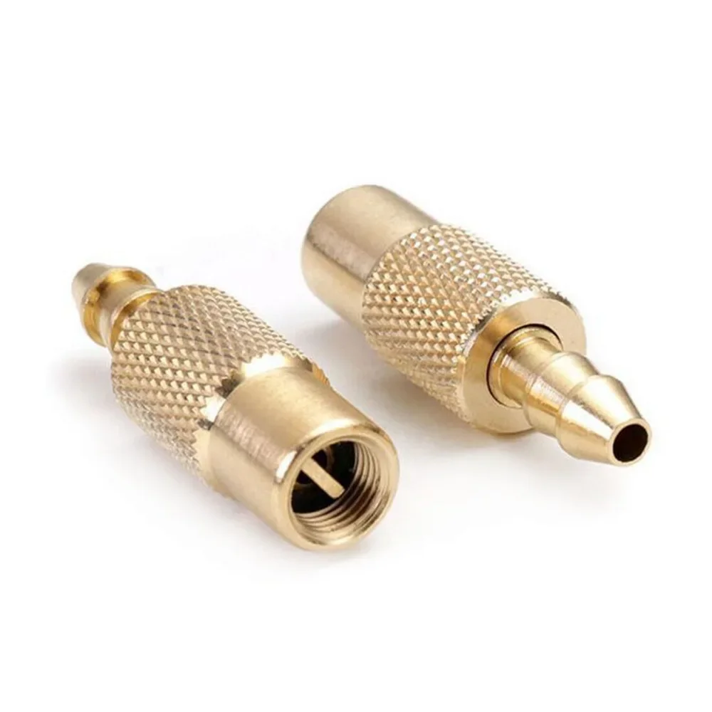 2pcs Car Tire Clamp Joint Connector Adapter Car 6mm Brass Tire Valve Joint Inflator Pump Valve Connector Clip Air Mouth