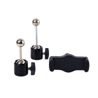 Double Ball 360-degree Rotating Metal Tripod Mount Camera Mobile Phone Bracket Accessories Head Adapter Cradle